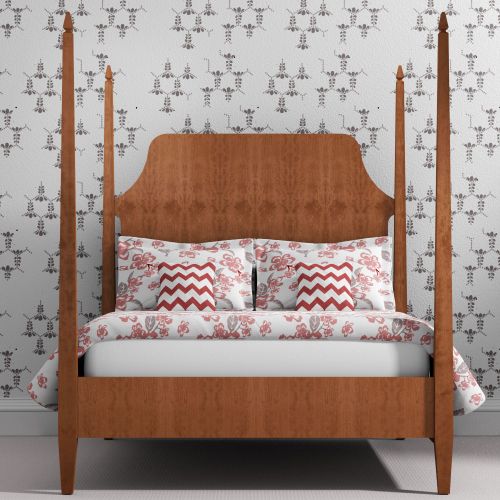 Four poster wood bed in Cherry