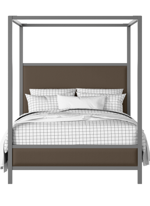 Byron Slim Upholstered painted wood bed with upholstery - Thumbnail