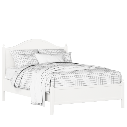 Brady Slim painted wood bed in white with Juno mattress - Thumbnail