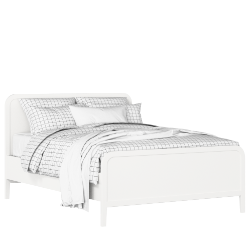 Keats painted wood bed in white with Juno mattress - Thumbnail