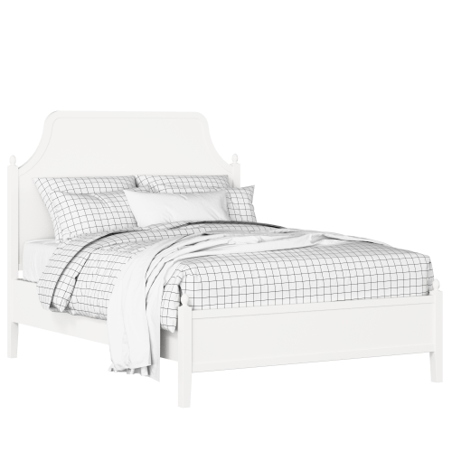 Ruskin Slim painted wood bed in white with Juno mattress - Thumbnail