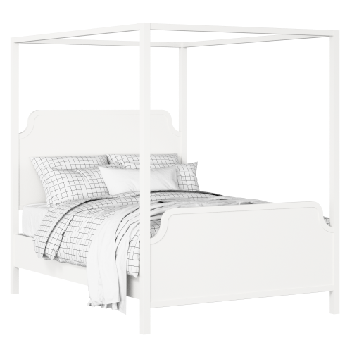 Tate painted wood bed in white with Juno mattress - Thumbnail