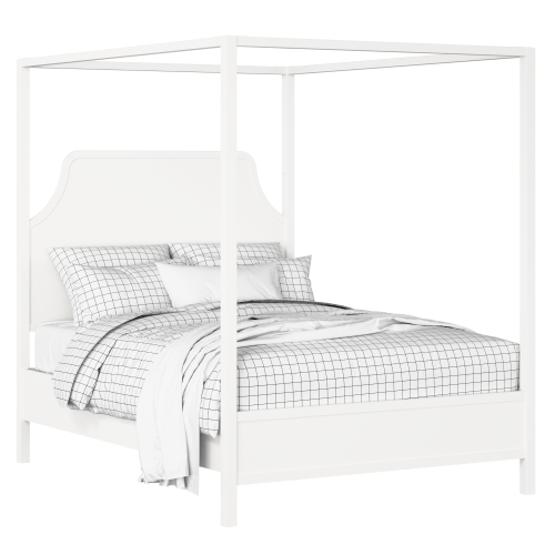Tynan painted wood bed in white with Juno mattress - Thumbnail