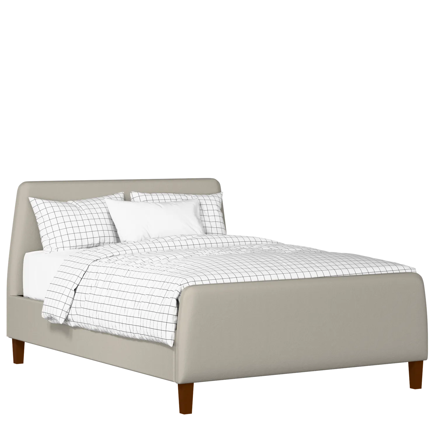 Hanwell upholstered bed in Silver fabric with Juno mattress