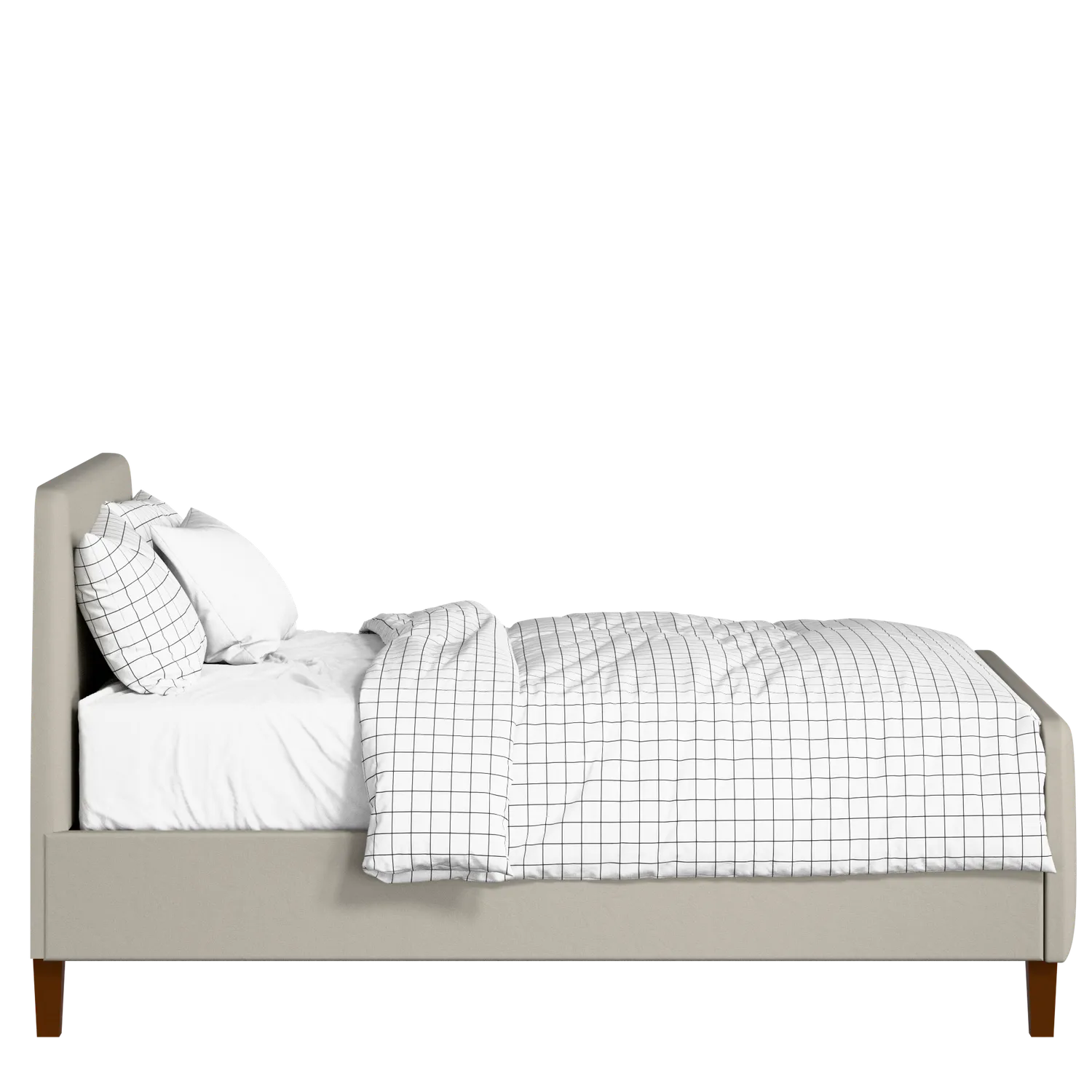 Hanwell upholstered bed in Silver fabric with Juno mattress