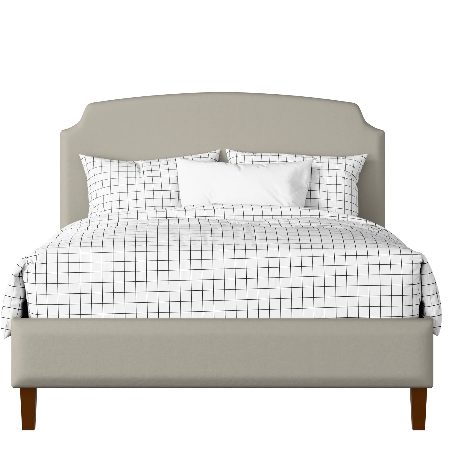 Poole Slim upholstered bed in Silver fabric