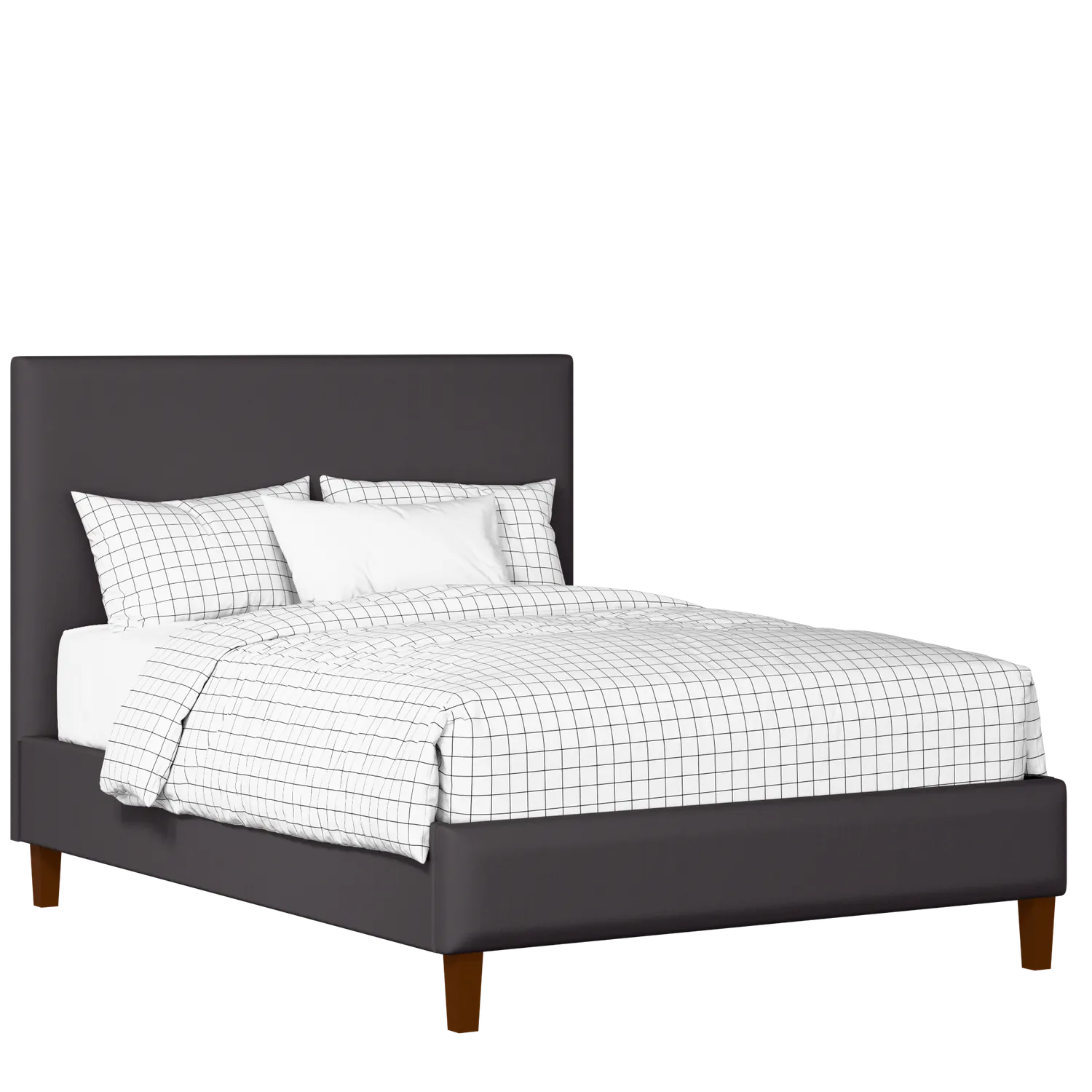 Porto Slim upholstered bed in iron fabric