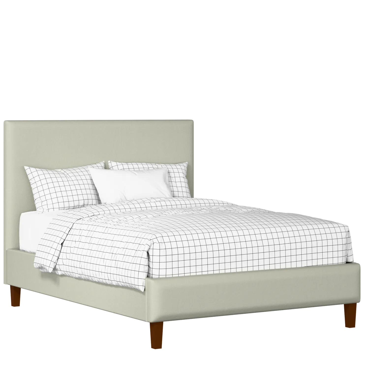 Porto Slim upholstered bed in mineral fabric