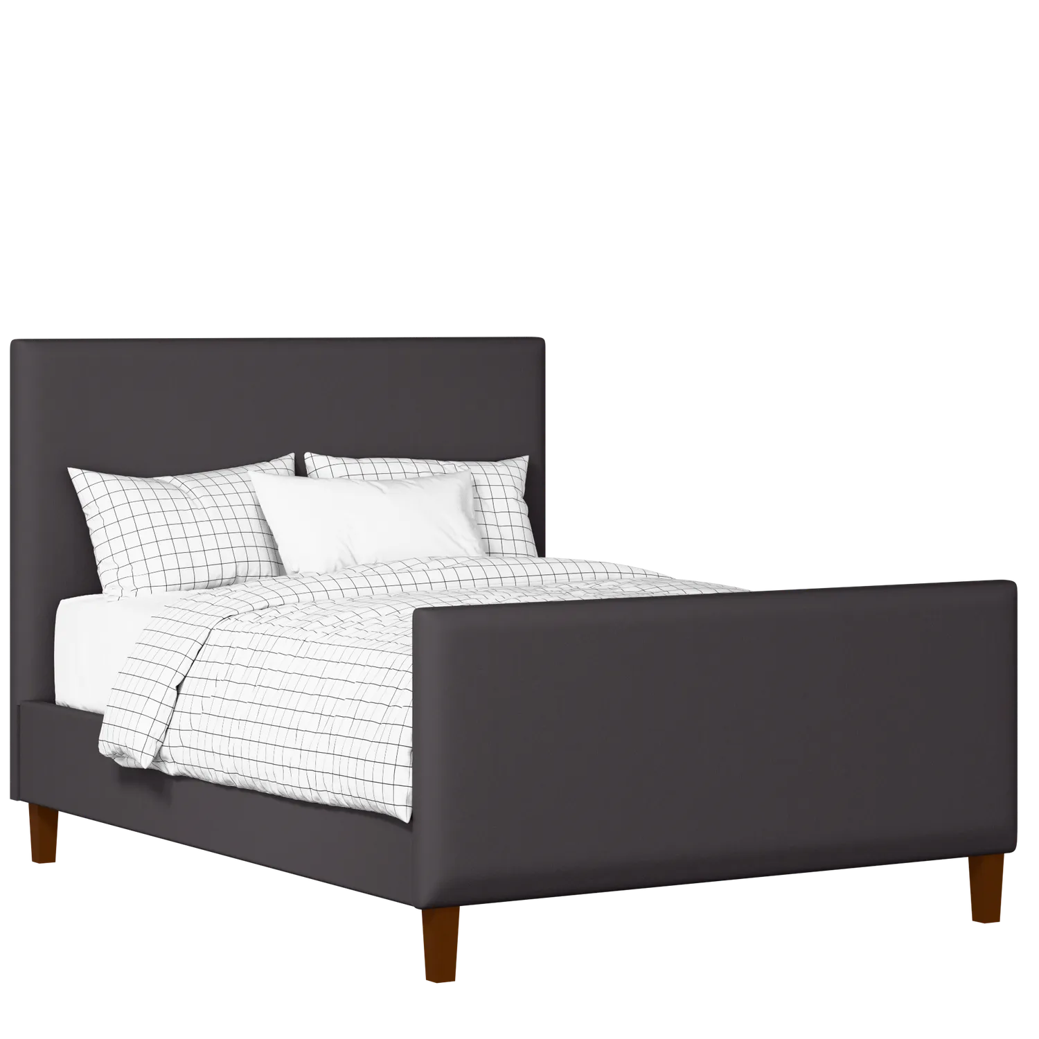 Porto upholstered bed in iron fabric