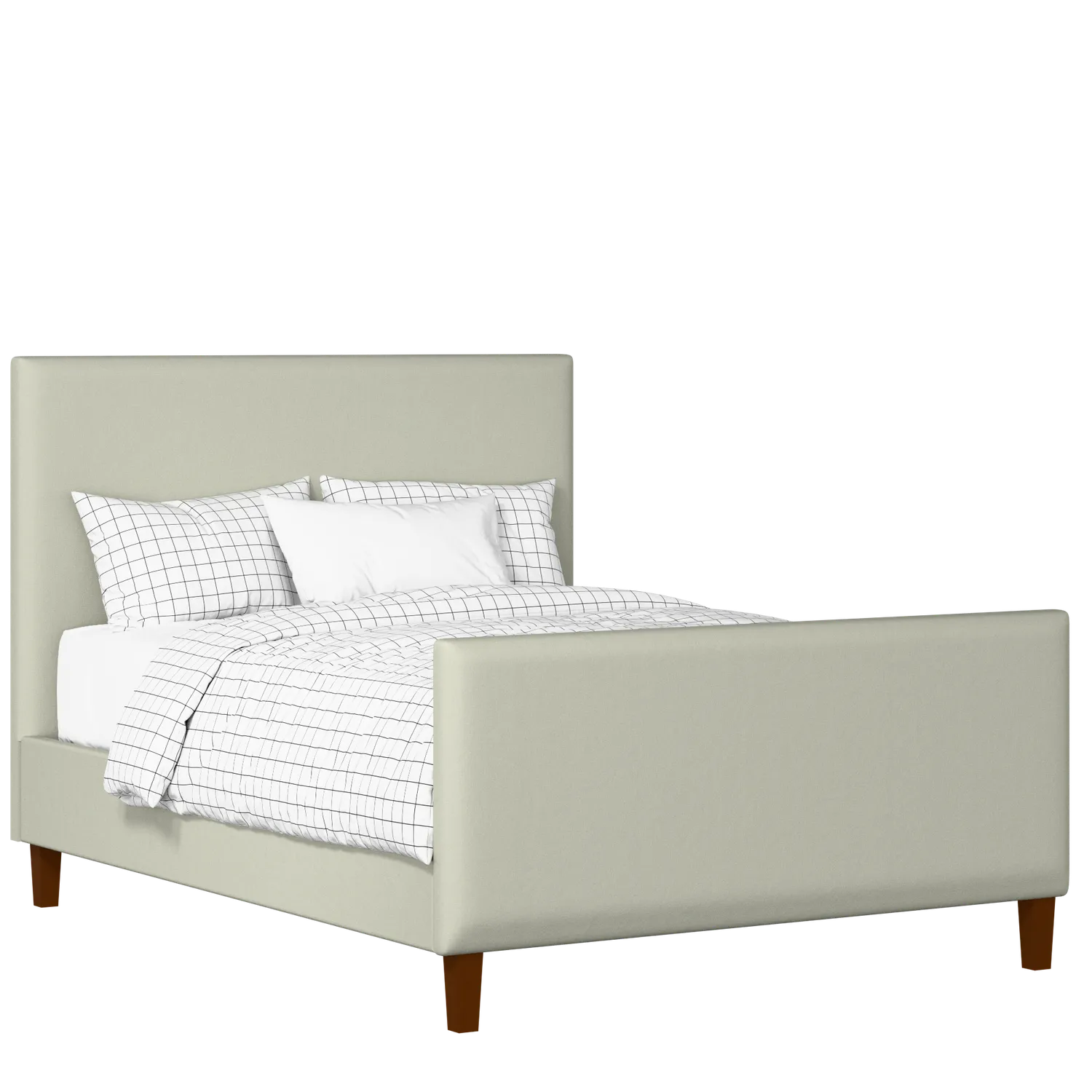 Porto upholstered bed in mineral fabric