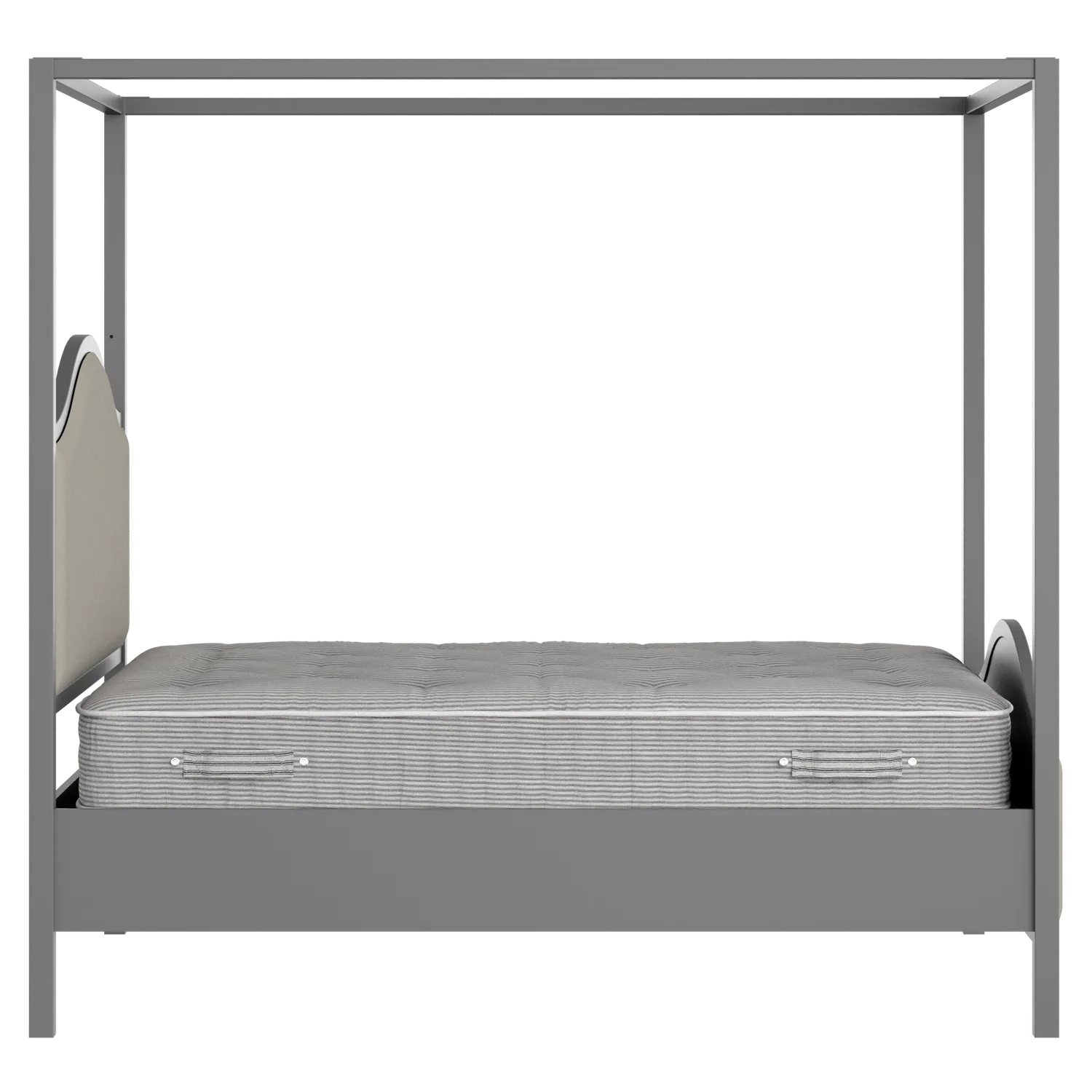 Coleridge Upholstered wood upholstered bed in grey with Silver fabric