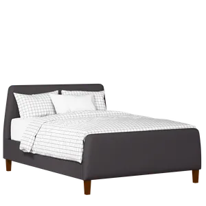 Hanwell upholstered bed in iron fabric - Thumbnail