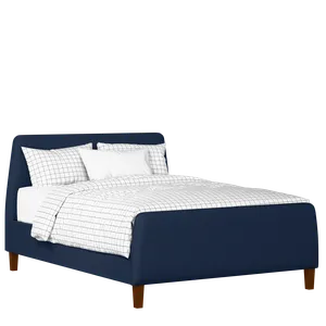 Hanwell upholstered bed in oxford blue fabric - Thumbnail