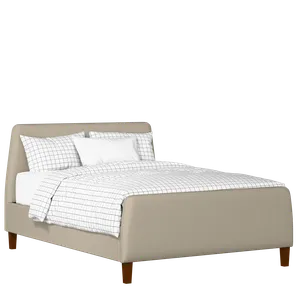 Hanwell upholstered bed in oatmeal fabric - Thumbnail