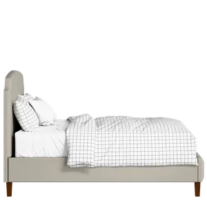 Poole Slim upholstered bed in Silver fabric with Juno mattress - Thumbnail