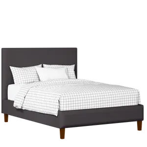 Porto Slim upholstered bed in iron fabric - Thumbnail