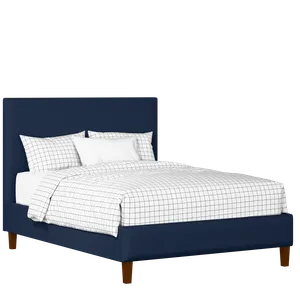 Porto Slim upholstered bed in oxford blue fabric - Thumbnail