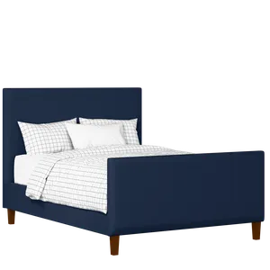 Porto upholstered bed in oxford blue fabric - Thumbnail