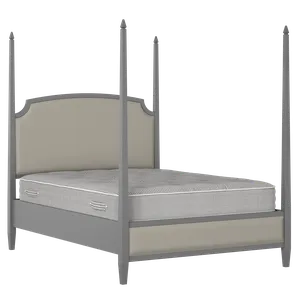 Austin Slim Upholstered wood upholstered bed in grey with Silver fabric - Thumbnail