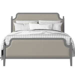 Bronte Upholstered wood upholstered upholstered bed in grey with Silver fabric - Thumbnail