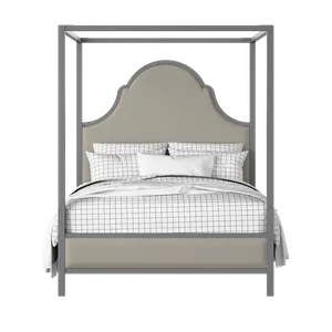 Joyce Upholstered wood upholstered upholstered bed in grey with Silver fabric - Thumbnail