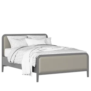 Keats Upholstered wood upholstered bed in grey with Silver fabric - Thumbnail