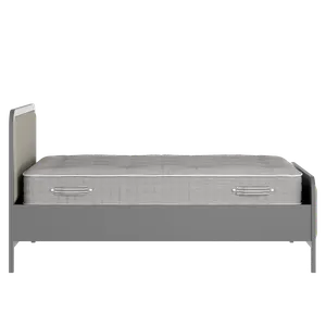 Keats Upholstered wood upholstered bed in grey with Silver fabric - Thumbnail