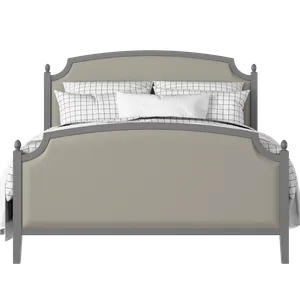 Kipling Upholstered wood upholstered upholstered bed in grey with Silver fabric - Thumbnail