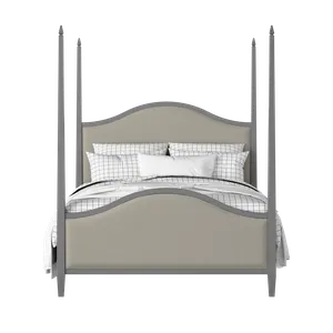 Larkin Upholstered wood upholstered upholstered bed in grey with Silver fabric - Thumbnail