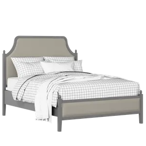 Ruskin Slim Upholstered wood upholstered bed in grey with Silver fabric - Thumbnail