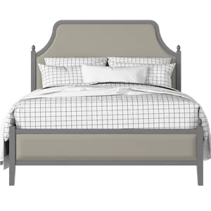 Ruskin Slim Upholstered wood upholstered upholstered bed in grey with Silver fabric - Thumbnail