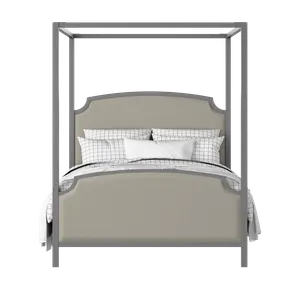 Shelley Upholstered wood upholstered upholstered bed in grey with Silver fabric - Thumbnail